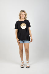 STAPLE TSHIRT BLACK/GOLD