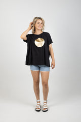 STAPLE TSHIRT BLACK/GOLD