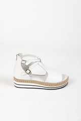 ALEXYS SANDAL WHITE LEATHER