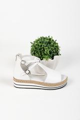 ALEXYS SANDAL WHITE LEATHER