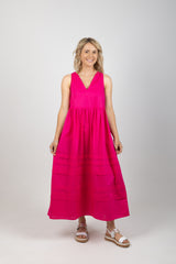 REMI TANK DRESS RASPBERRY