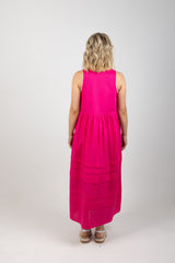 REMI TANK DRESS RASPBERRY