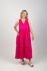 REMI TANK DRESS RASPBERRY