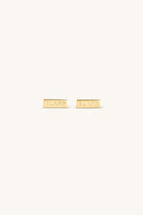 LOGO STUD EARRINGS 18KT GOLD