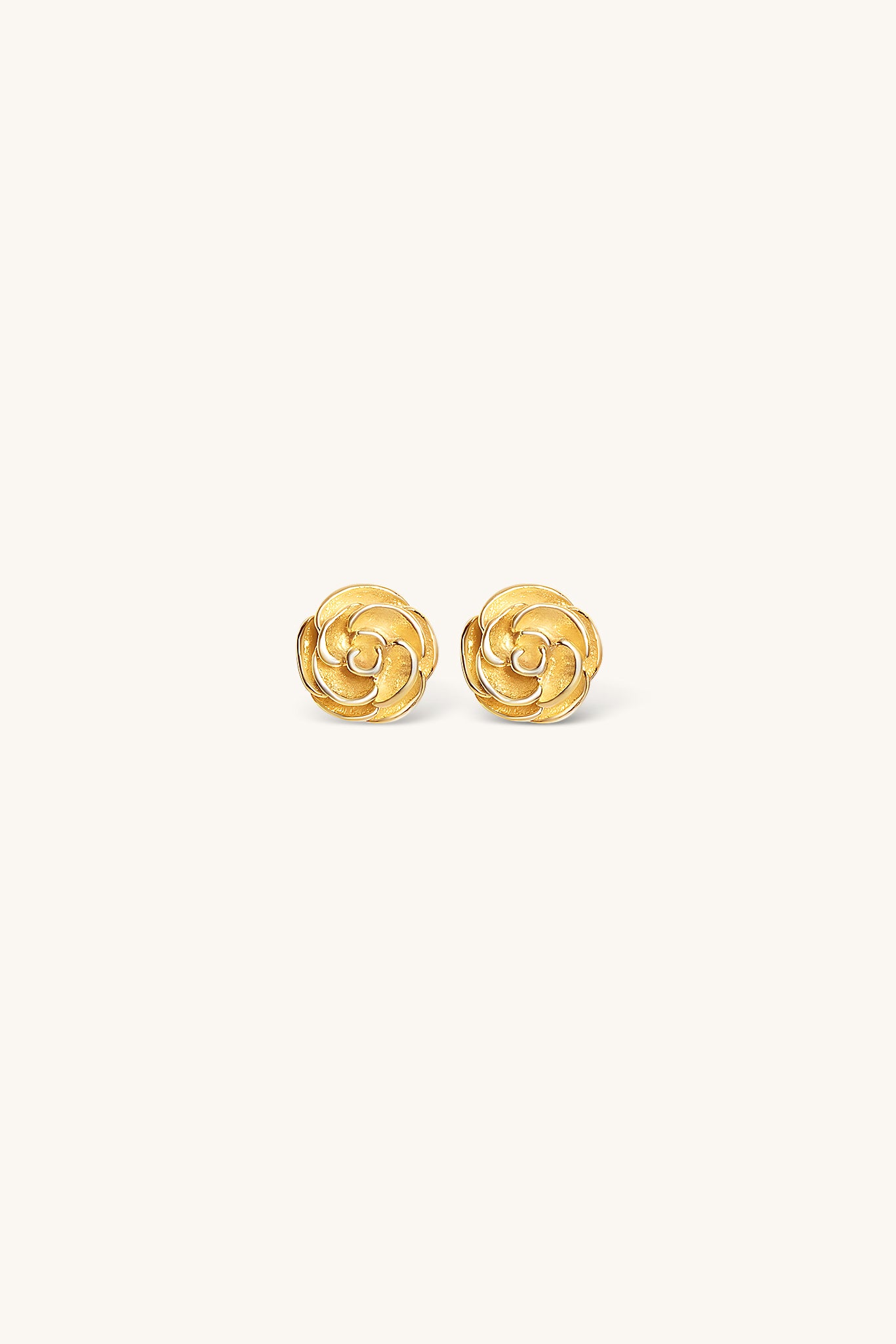 ROSE STUD EARRINGS 18KT GOLD