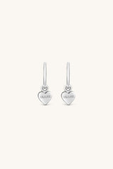 HEART HOOP EARRINGS