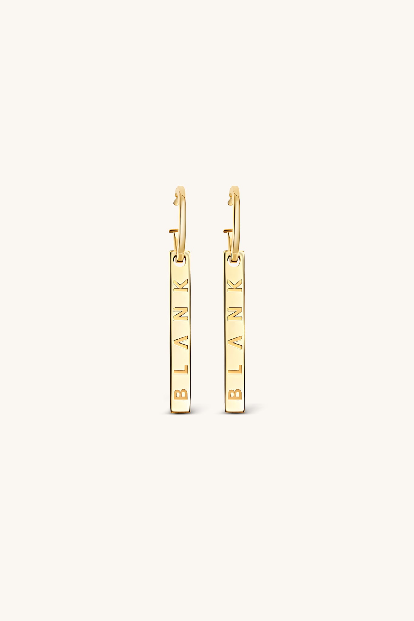 LOGO HOOP EARRINGS 18KT GOLD