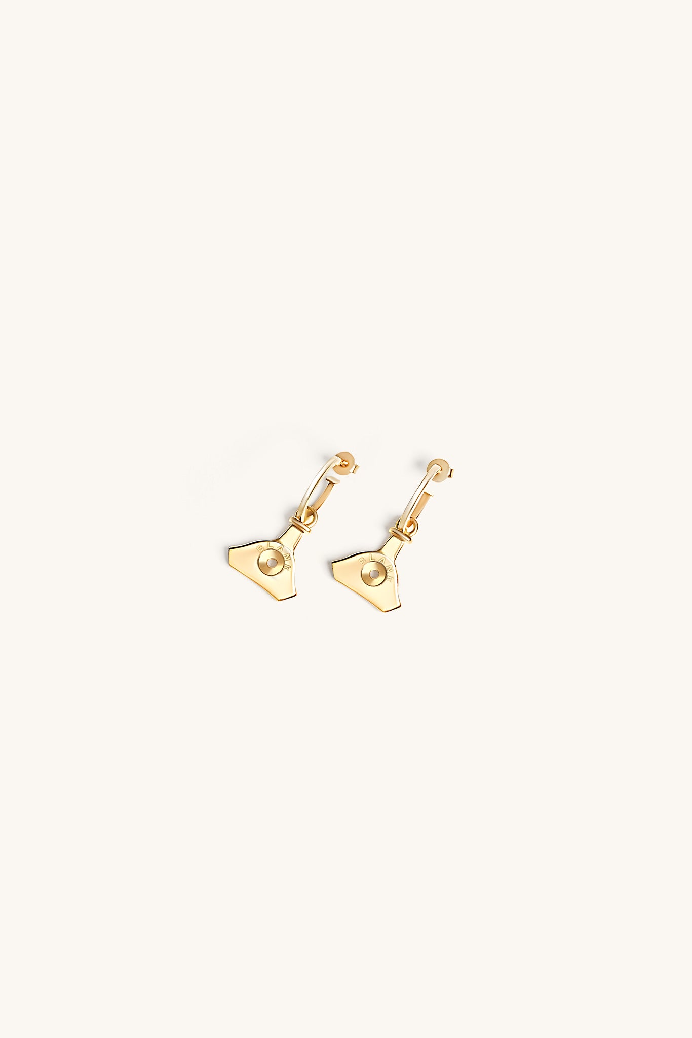 WHISTLE HOOP EARRINGS 18KT GOLD