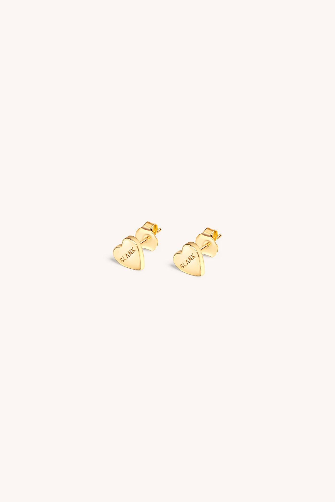 HEART STUD EARRINGS 18KT GOLD