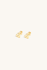 HEART STUD EARRINGS 18KT GOLD