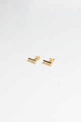 LOGO STUD EARRINGS 18KT GOLD