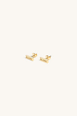 LOGO STUD EARRINGS 18KT GOLD