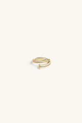 TWISTED NAIL RING 18KT GOLD