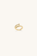 TWISTED NAIL RING 18KT GOLD