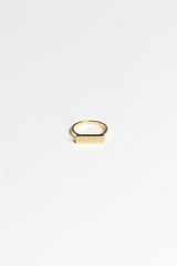 LOGO STACKER RING 18KT GOLD