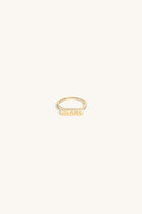 LOGO STACKER RING 18KT GOLD