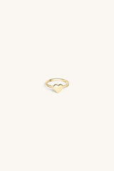 HEART STACKER RING 18KT GOLD