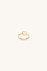 HEART STACKER RING 18KT GOLD