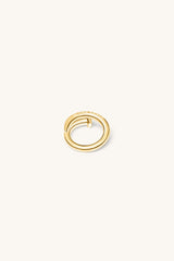 TWISTED NAIL RING 18KT GOLD