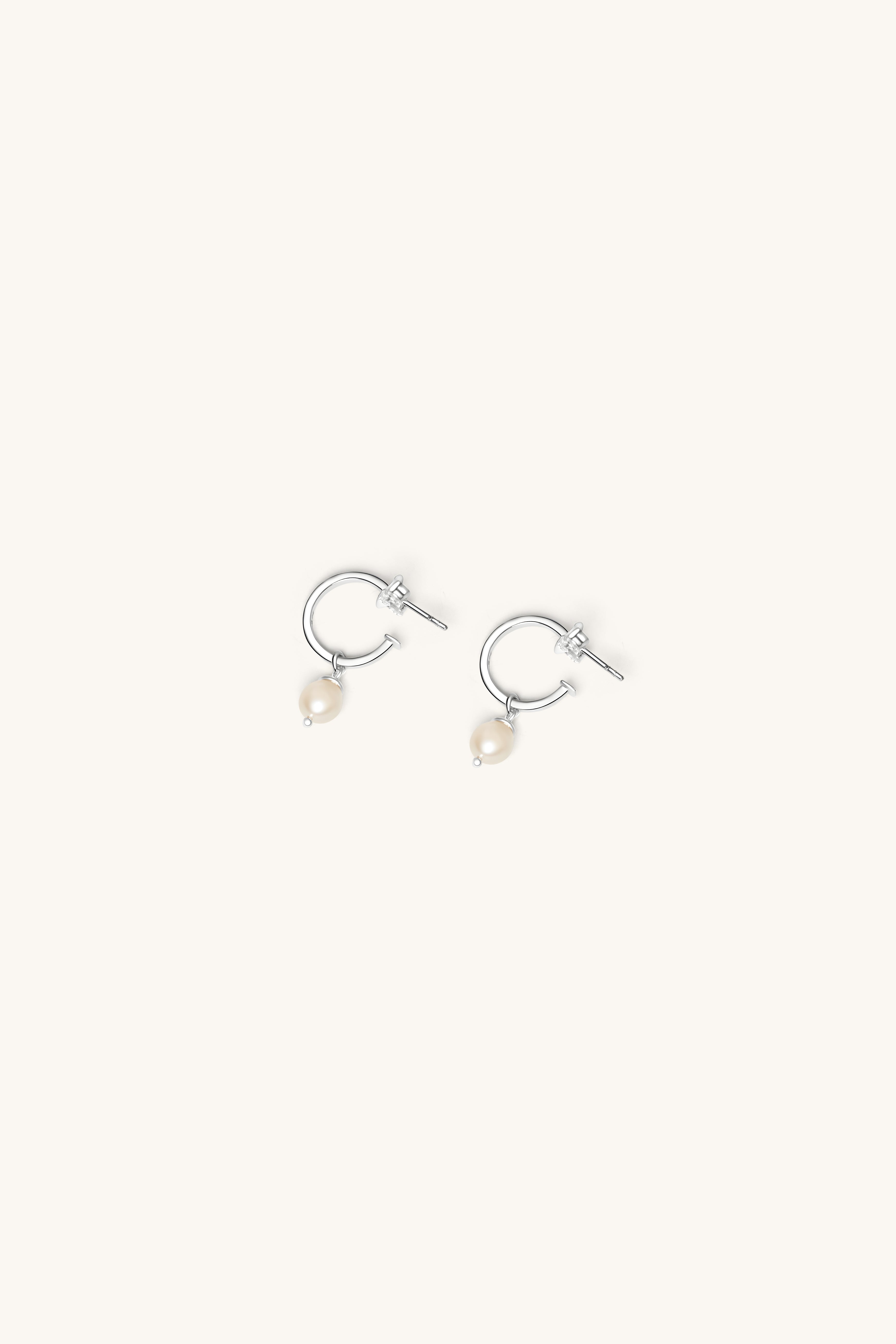 BABY PEARL HOOP EARRINGS