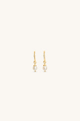 BABY PEARL HOOP EARRINGS 18KT GOLD