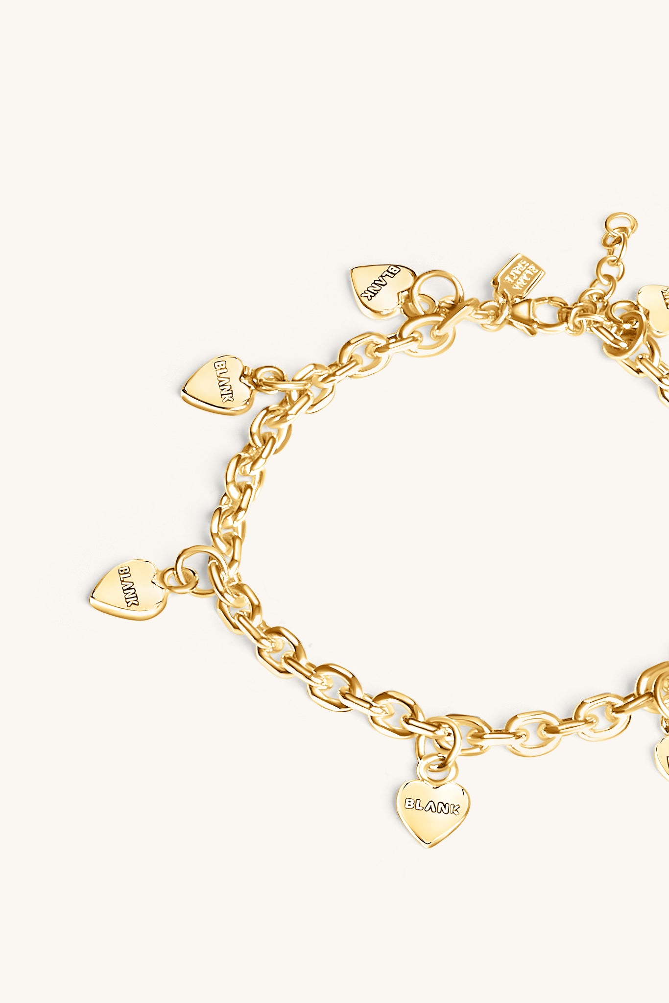 CHAIN OF HEARTS BRACELET 18KT GOLD