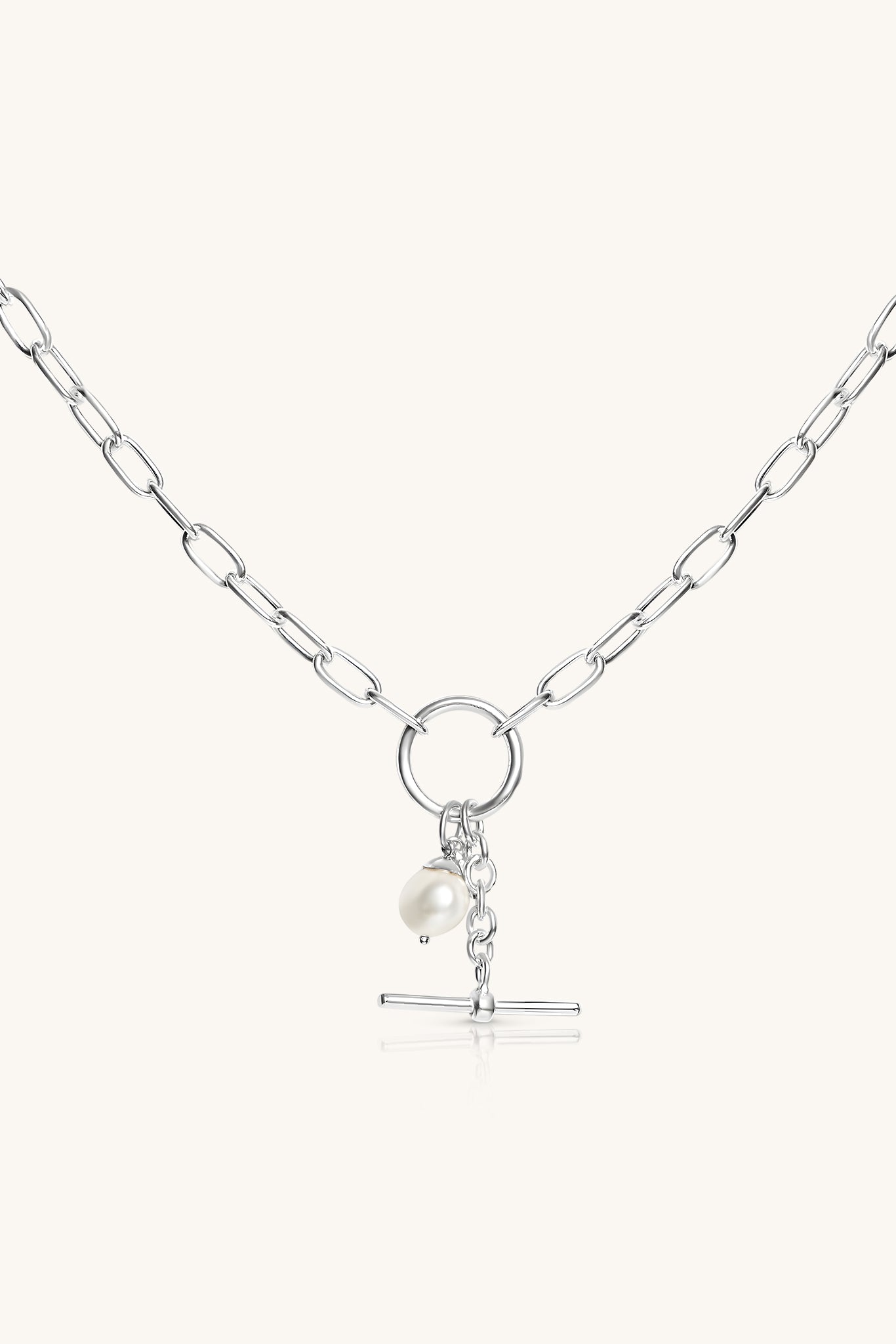 PRETTY PEARL FOB NECKLACE