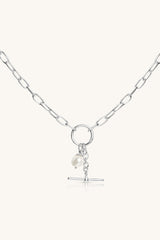 PRETTY PEARL FOB NECKLACE