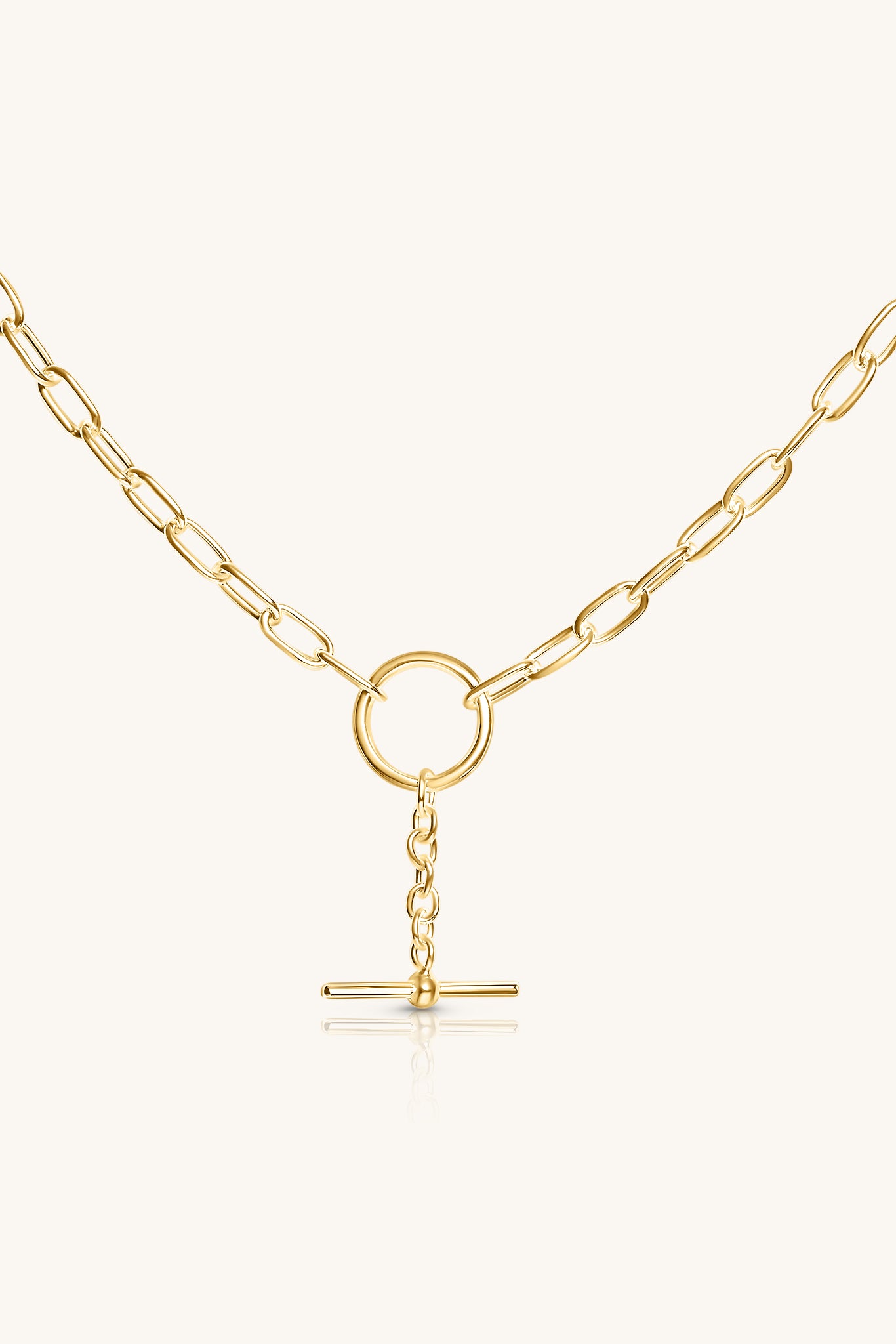 CLASSIC FOB NECKLACE 18KT GOLD