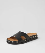 QUADEN SLIDE BLACK LEATHER