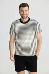 CAMBRIDGE TEE BLACK STRIPE