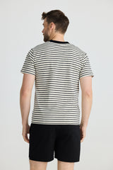 CAMBRIDGE TEE BLACK STRIPE