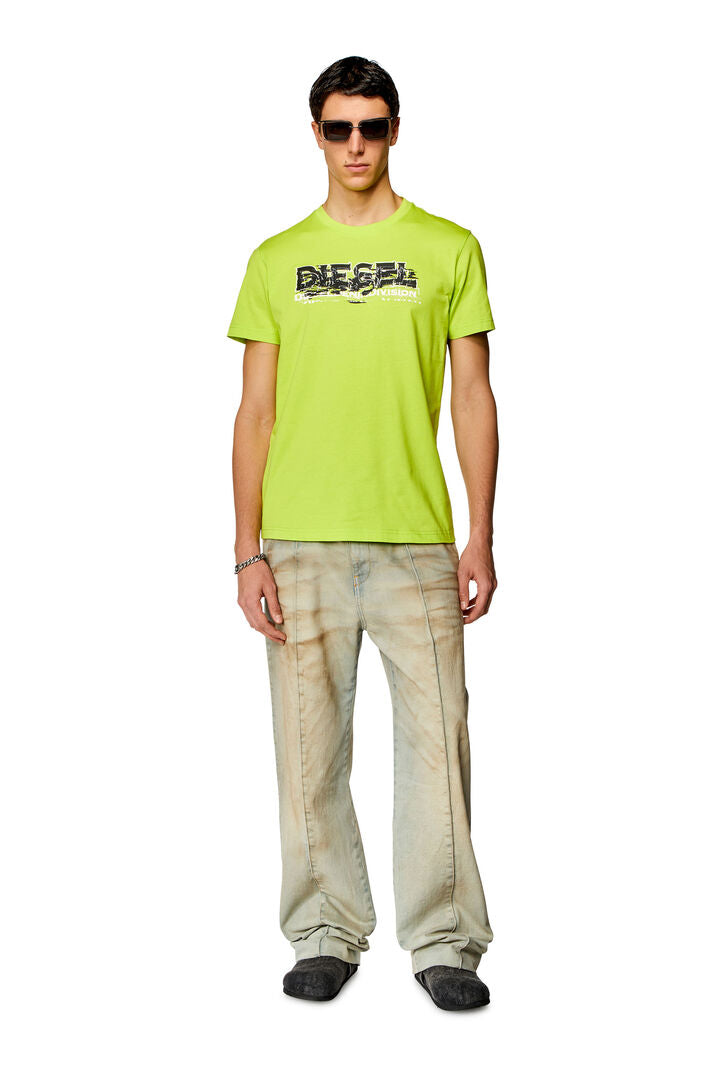 T-DIEGOR K70 T-SHIRT GREEN FLURO