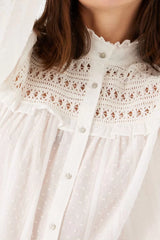 DOBBY BLOUSE OFF WHITE