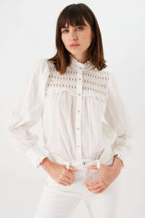 DOBBY BLOUSE OFF WHITE