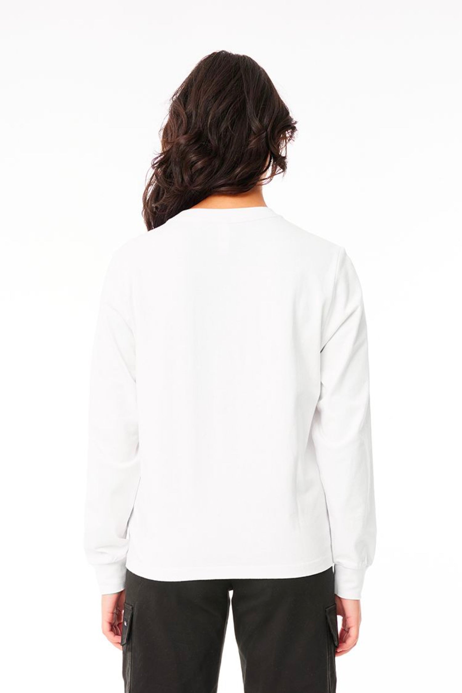 WMNS LS FREE TEE/BACKBONE - WHITE