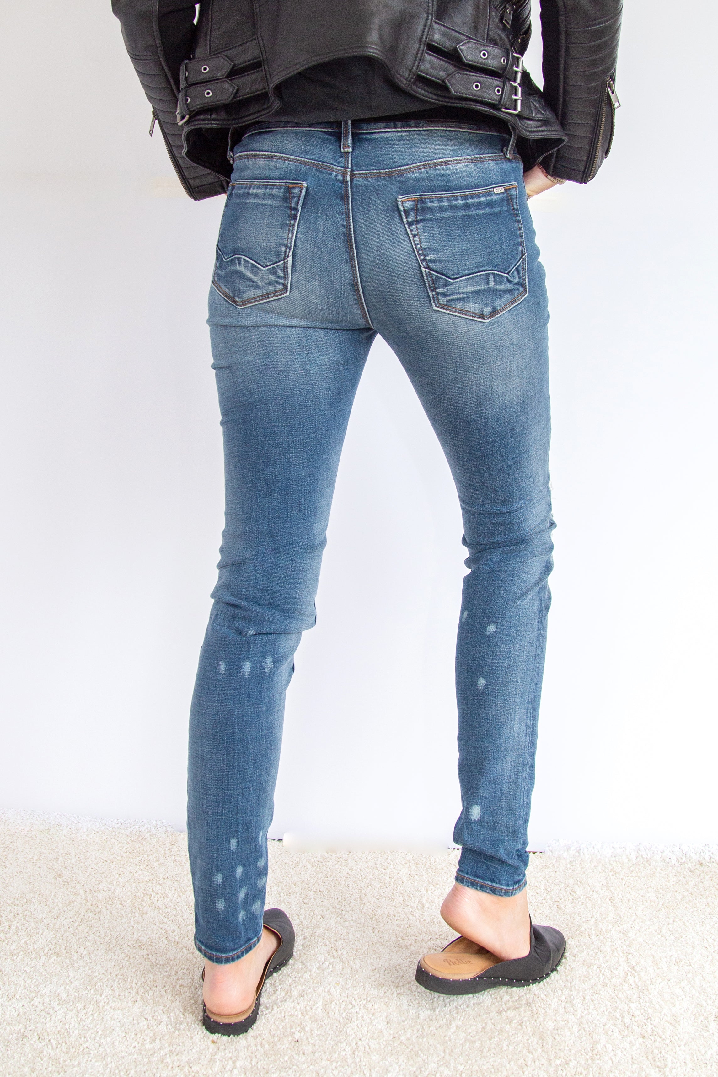 ZEN HIGH RISE JEAN BLUE SEQUIN