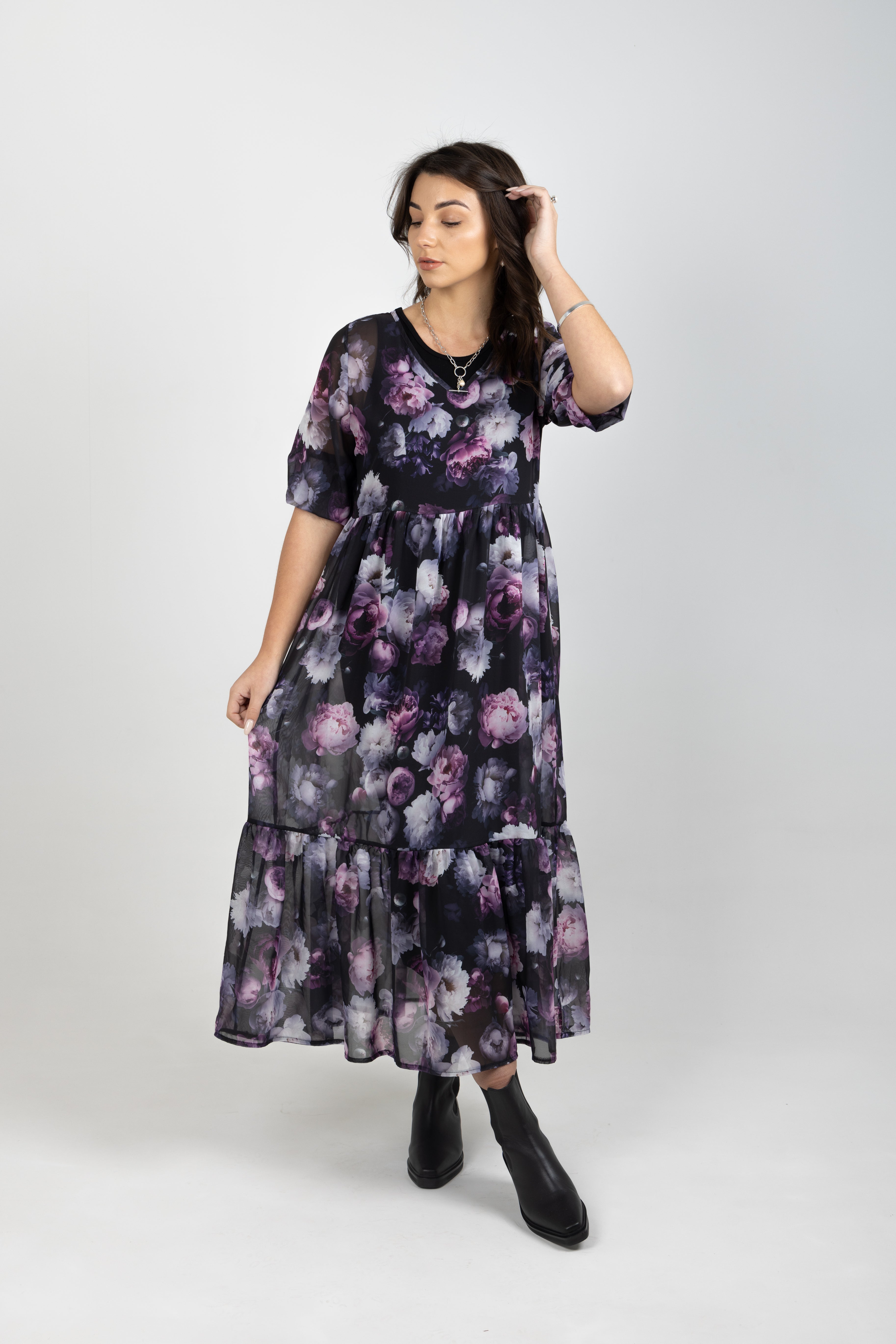 REBECCA DRESS MOONLIGHT GARDEN