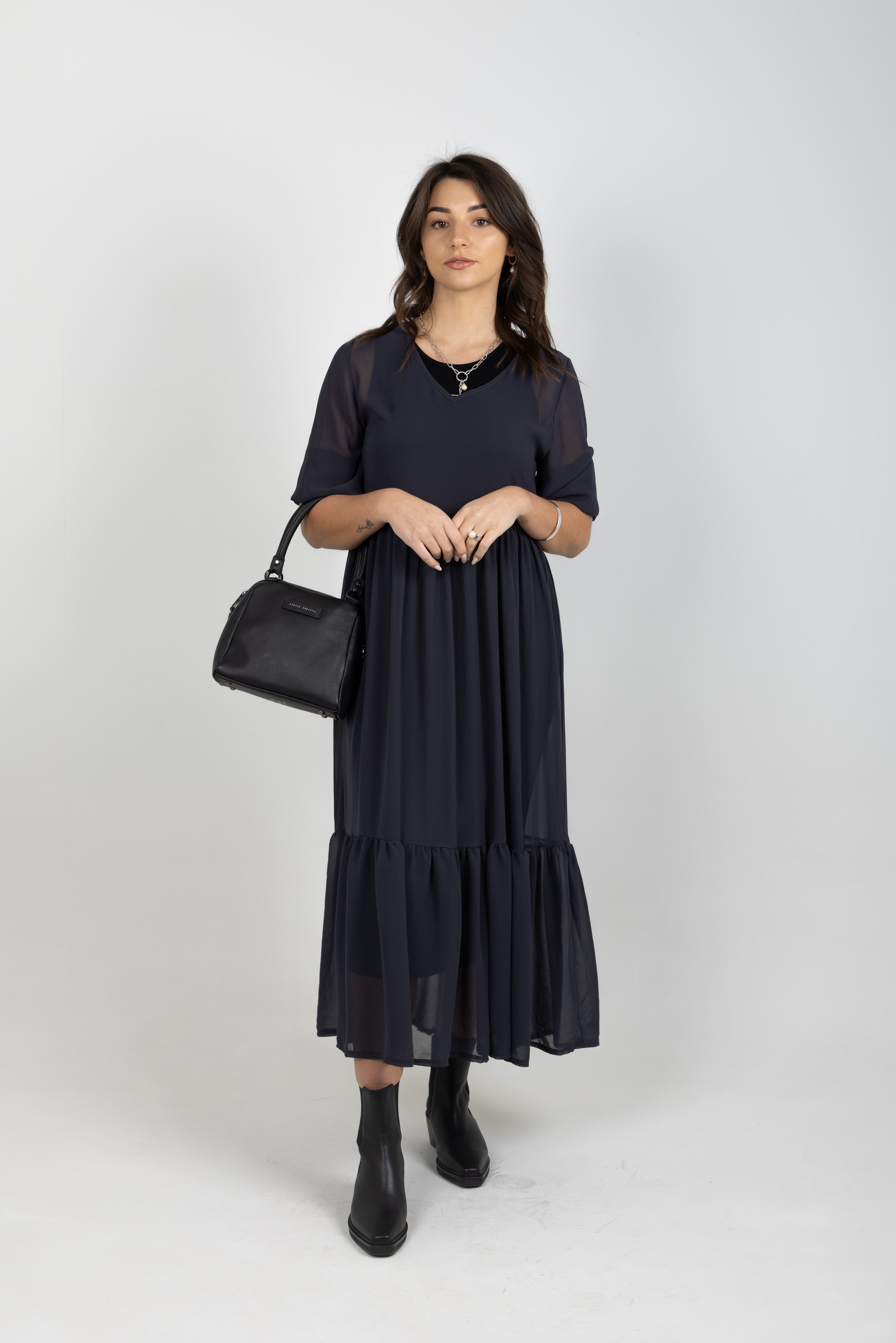 REBECCA DRESS GRAPHITE