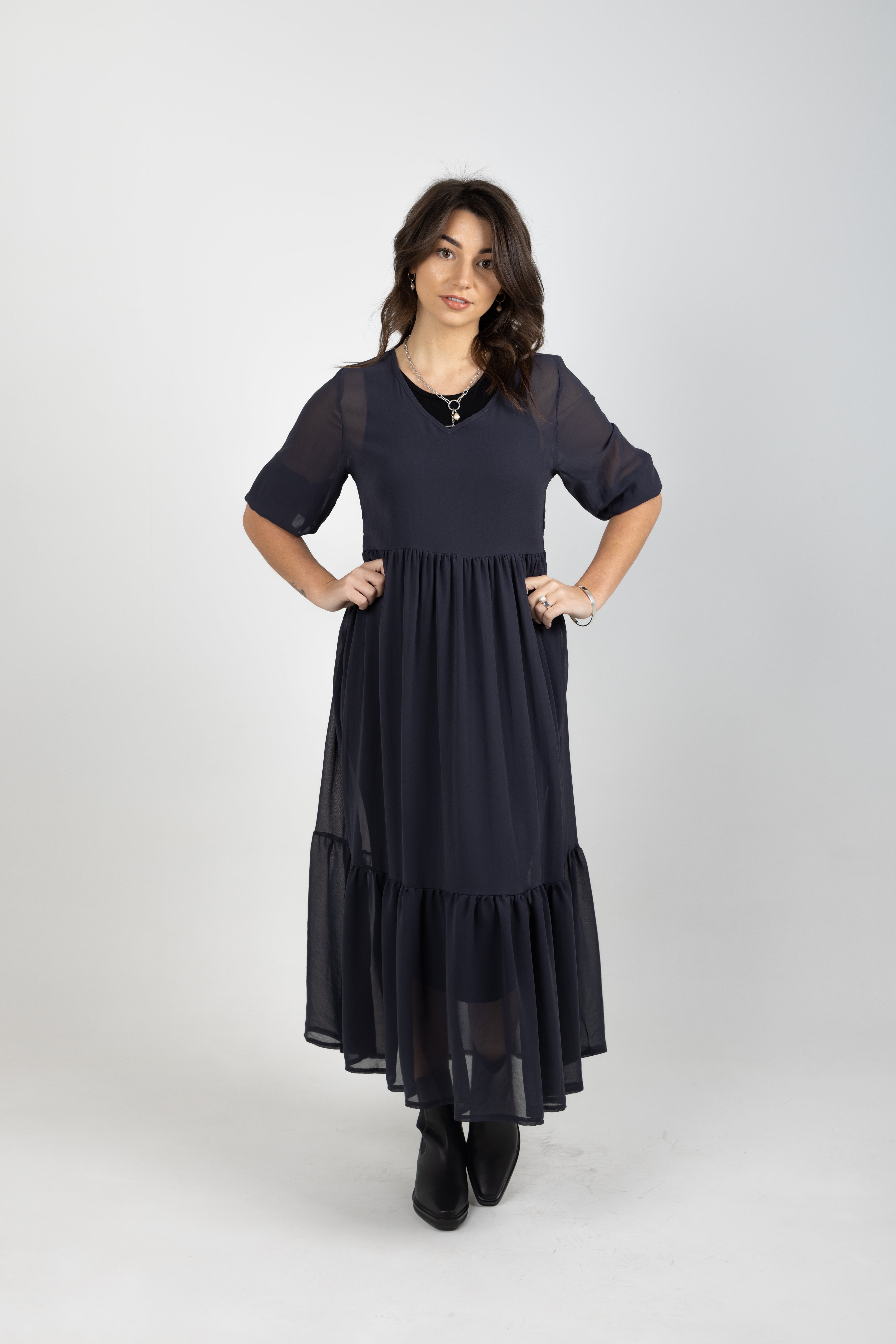 REBECCA DRESS GRAPHITE