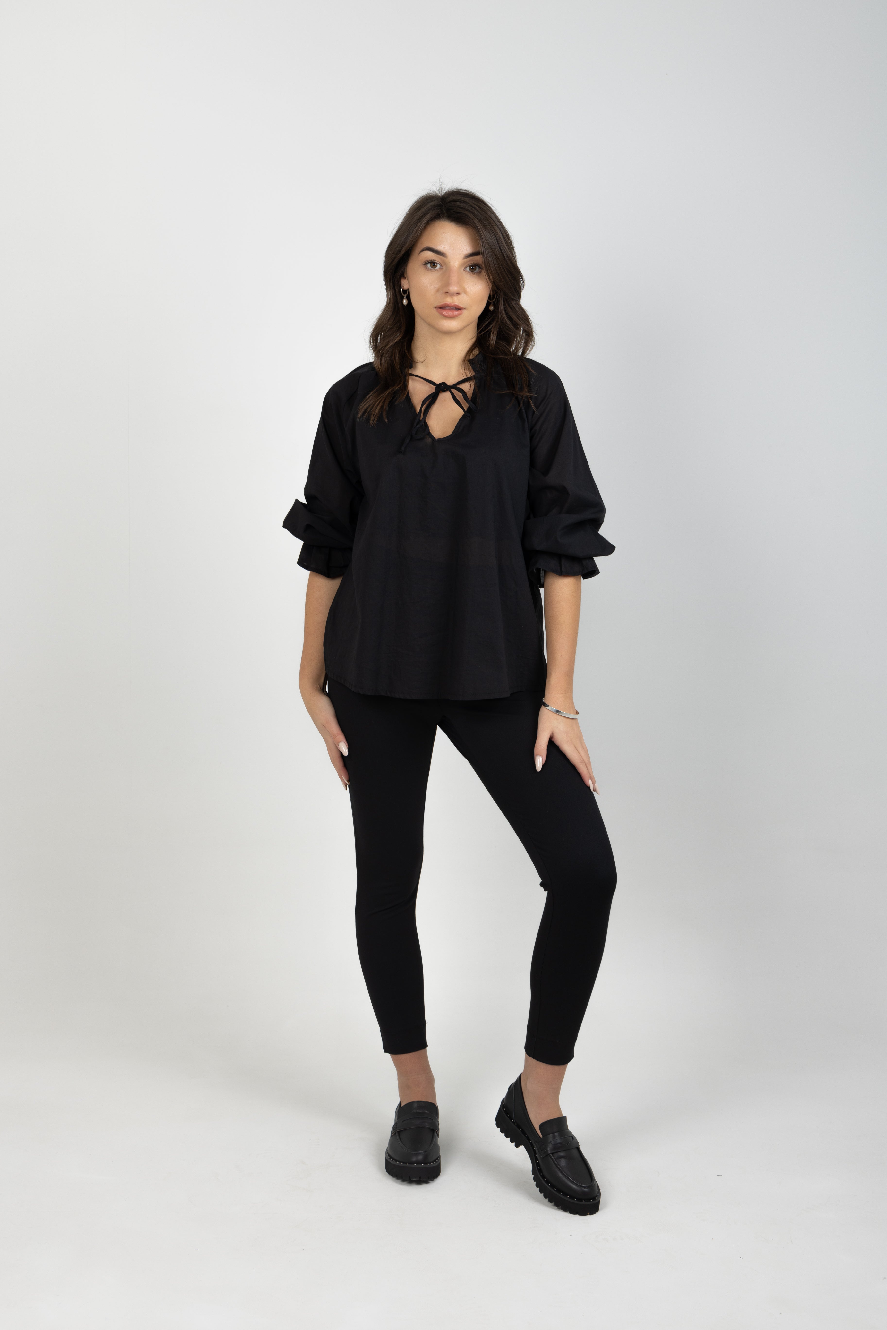 GEORGINA TOP BLACK VOILE