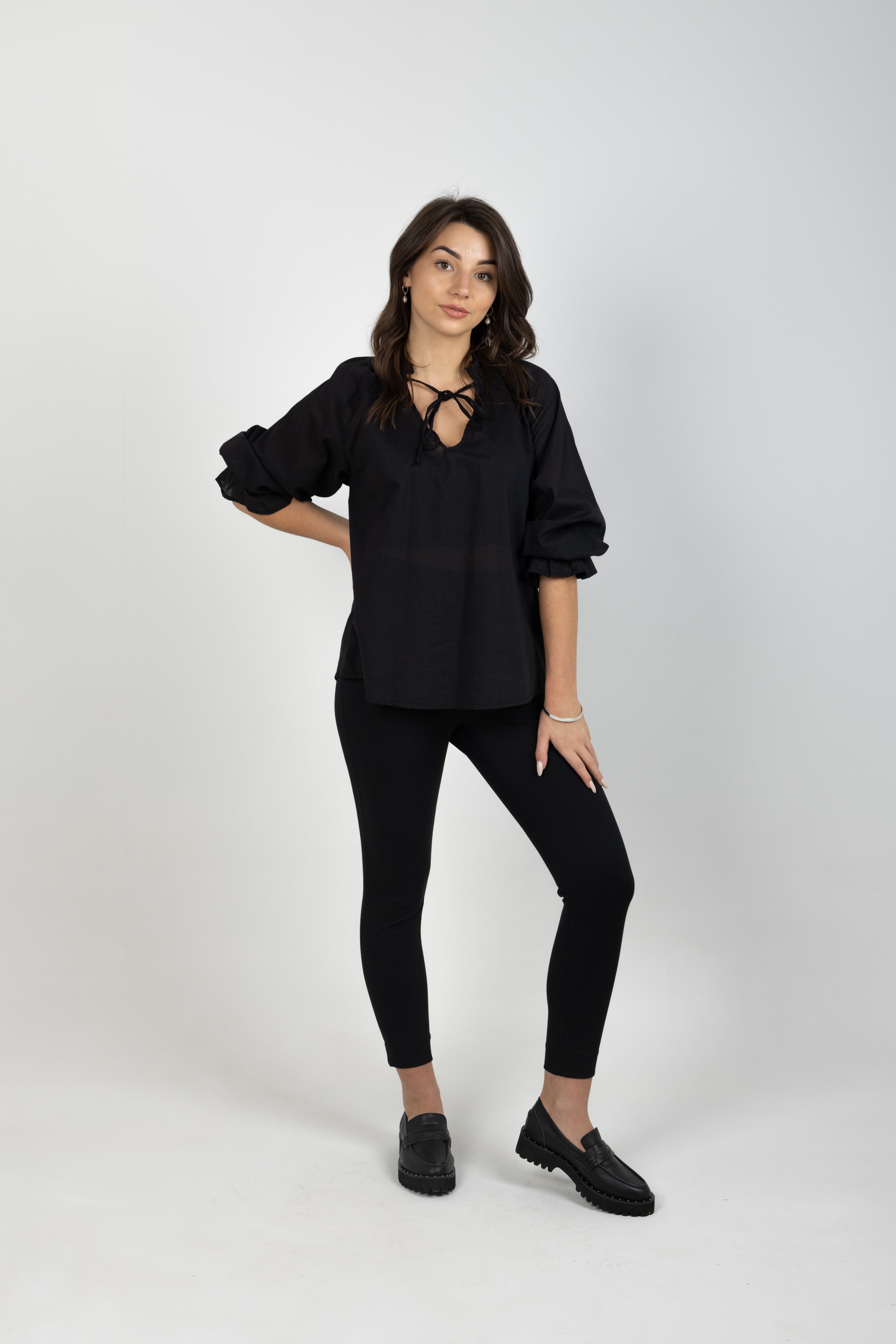 GEORGINA TOP BLACK VOILE