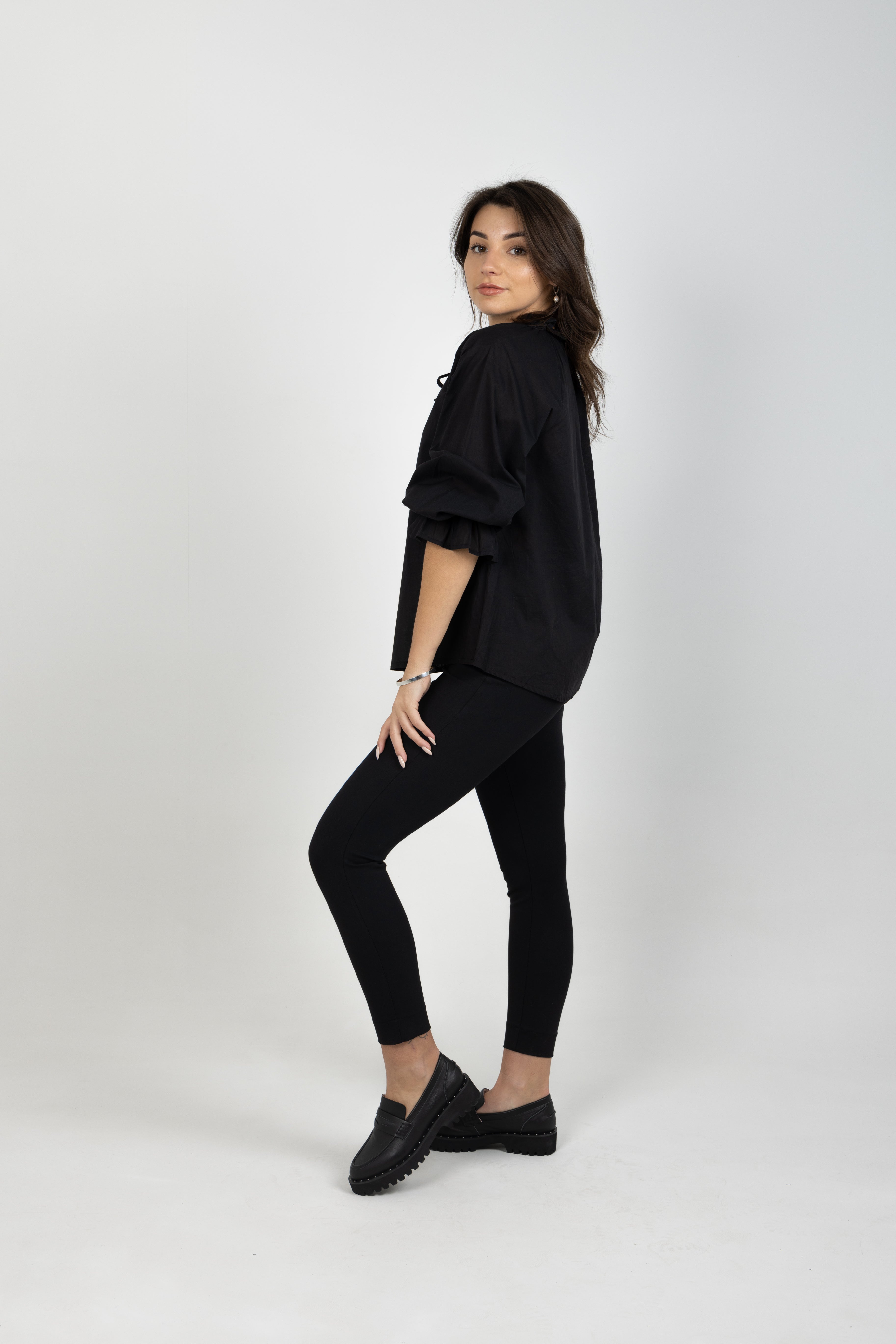 GEORGINA TOP BLACK VOILE