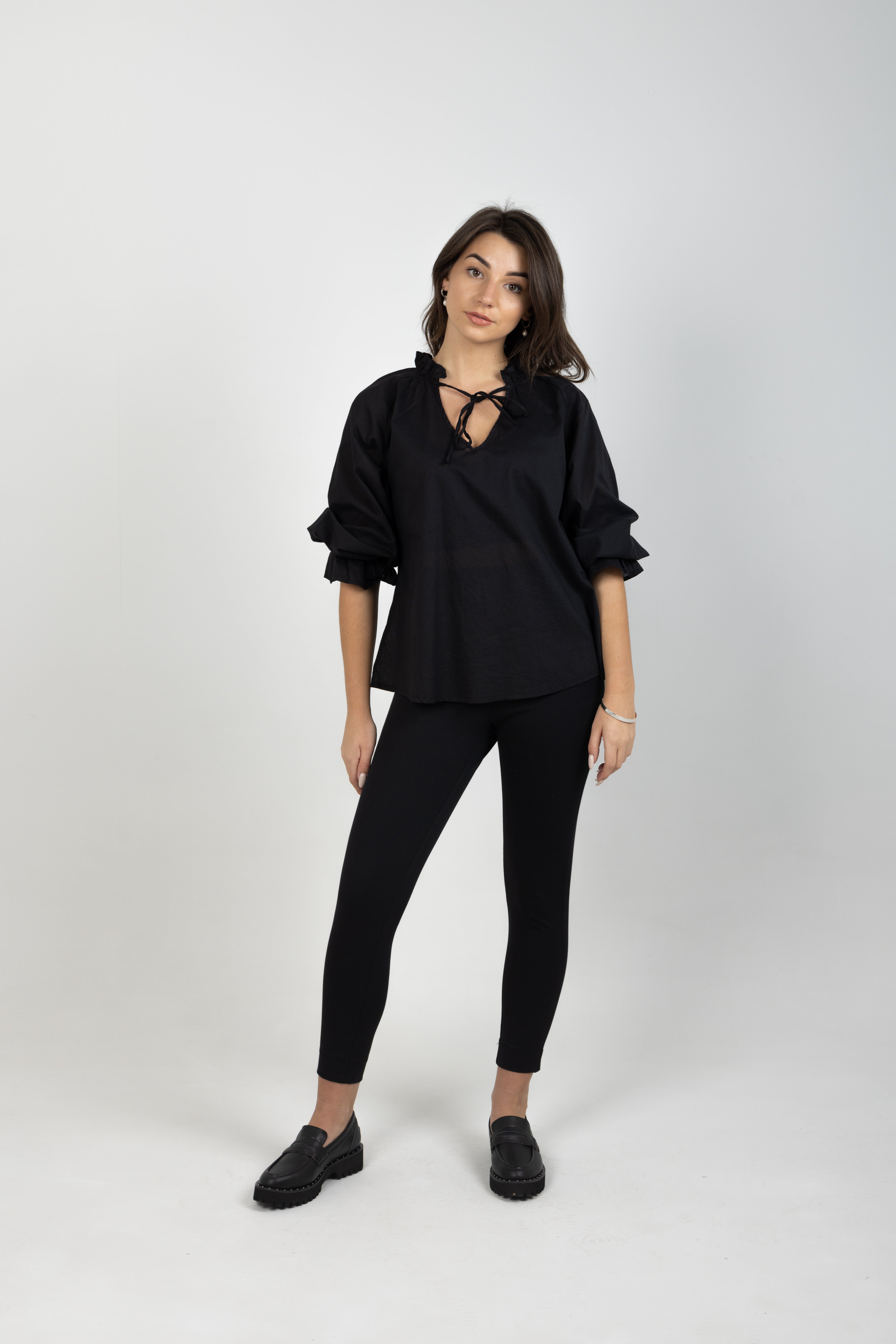 GEORGINA TOP BLACK VOILE