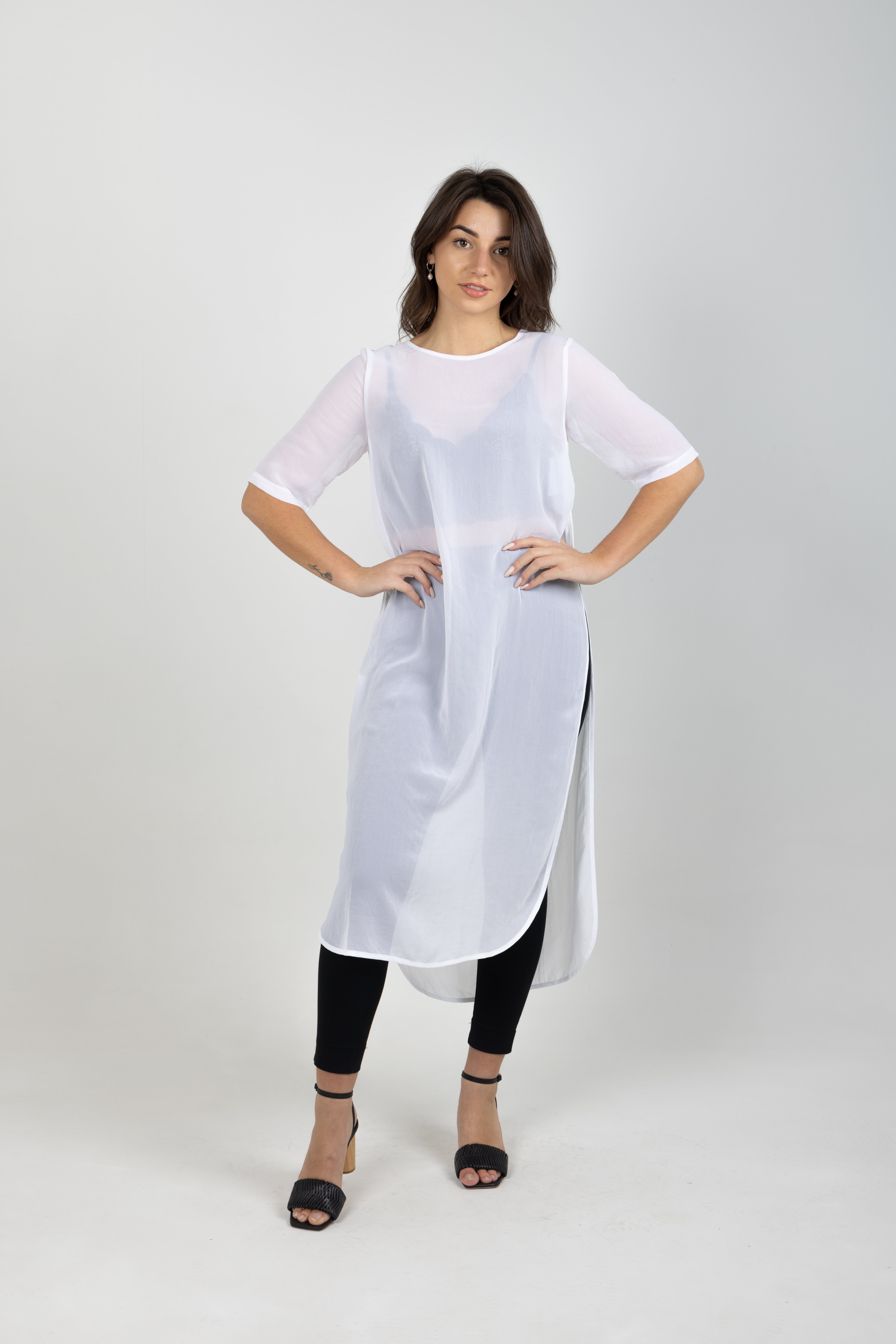 HAZEEL TABARD WHITE