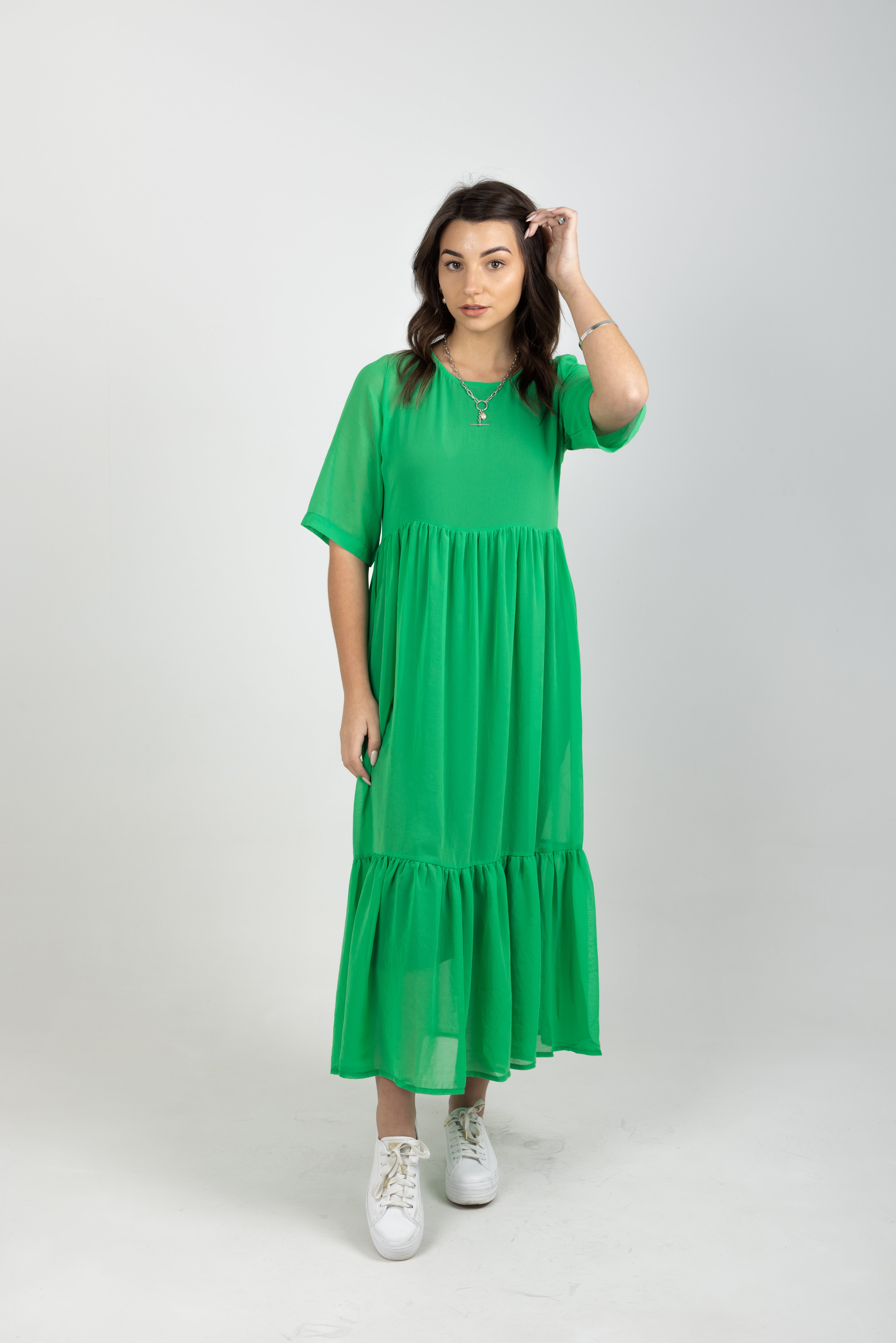 RUBY DRESS APPLE GREEN