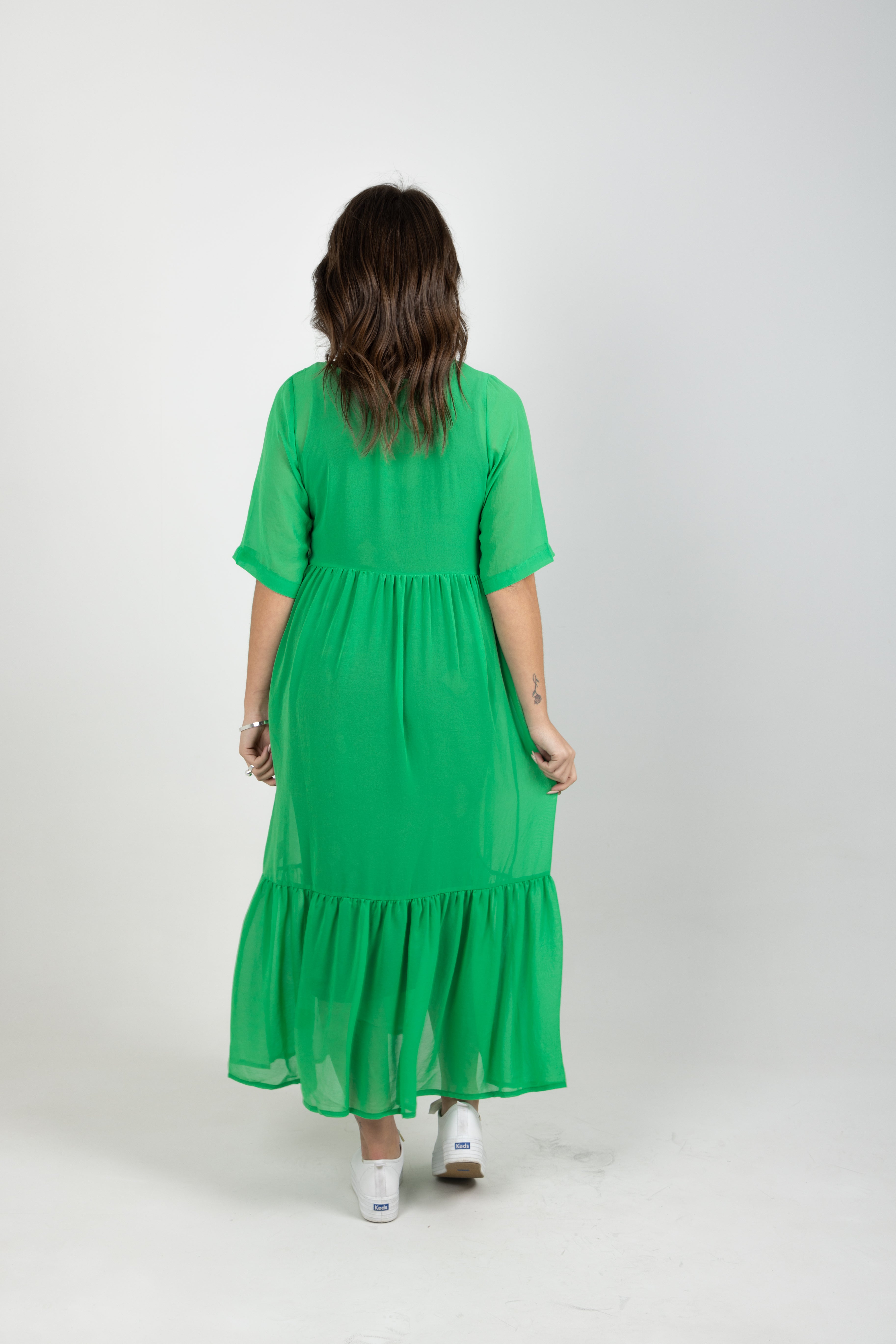 RUBY DRESS APPLE GREEN