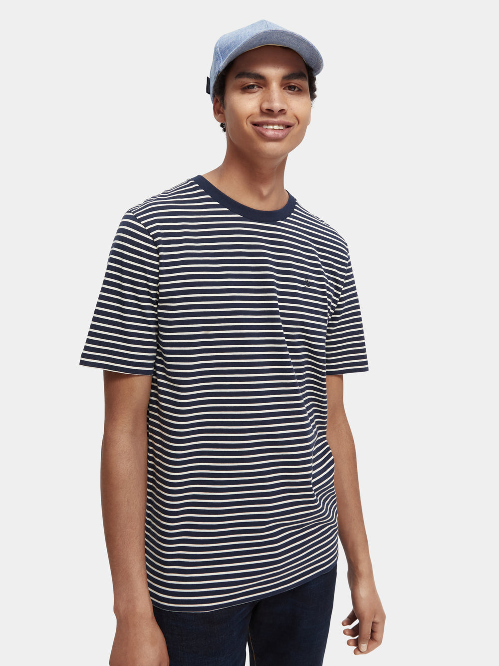 ESSENTIAL JERSEY T-SHIRT NAVY STRIPE