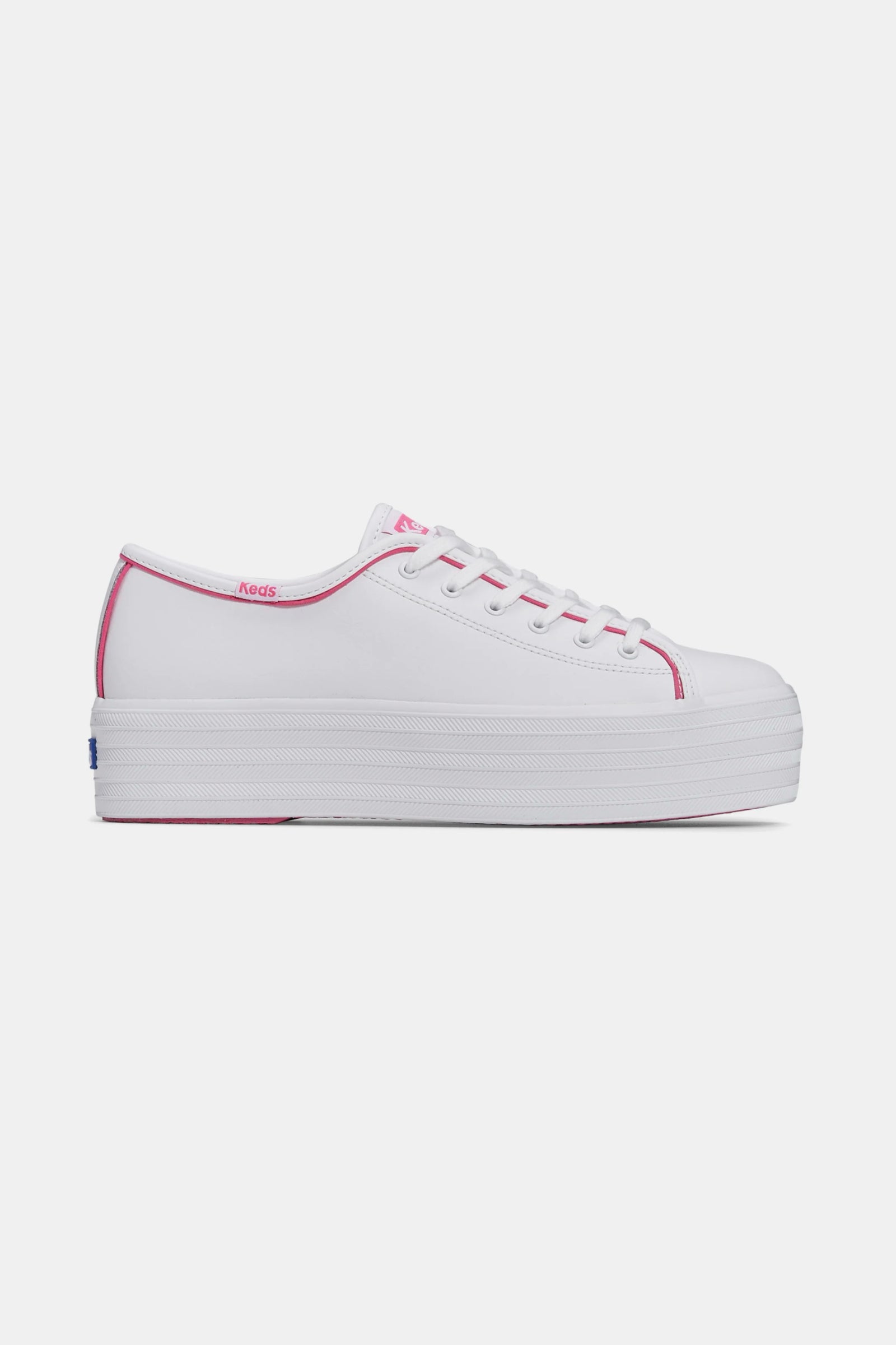 TRIPLE UP LEATHER POP BINDING WHITE/FUCHSIA