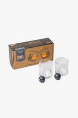 COCKTAIL TUMBLER & WHISKY STONE SET